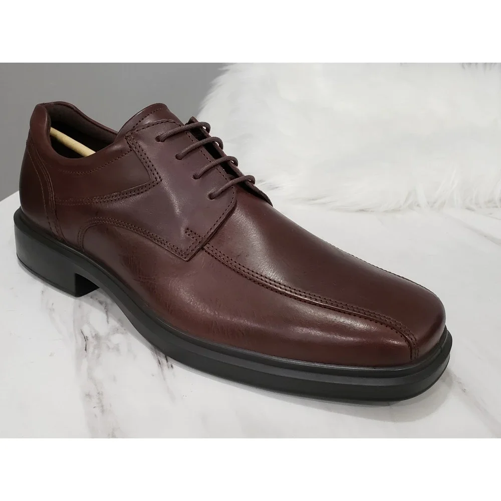 NEW NO BOX ECCO Helsinki 2 EU 45 Classic Leather Derby Shoe Size 11-11.5 Brown